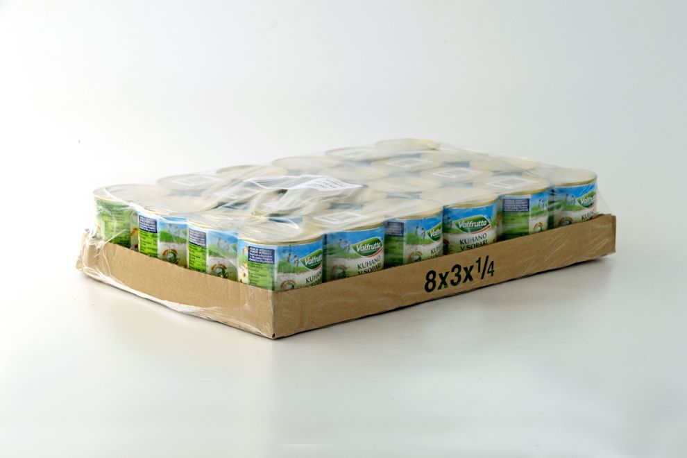 confezione 8x3x1/4 kg con vassoio termofilmato